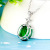 Green Crystal Diamond Fox Pendant Silver Plated Emerald Lucky Pendant Slimming Clavicle Chain One Piece Dropshipping