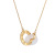 Design Ancient Gold Synthetic Hetian Jade Ring White Jade National Fashion Jade Pendant Female Clavicle Chain Necklace