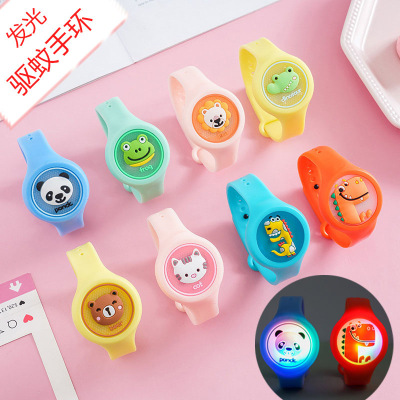 Hot Flash Cartoon Anti-Mosquito Watch Creative New Flash Mosquito Repellent Bracelet Children Flash Watch Factory Direct Sales