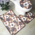 Coral Fleece Toilet Mat Three-Piece Carpet Bathroom Water-Absorbing Non-Slip Mat Door Mat Toilet Door Mat Mat