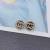 Letters CG Diamond-Embedded Classic Style Stud Earrings for Women 2021new Trendy Niche Design All-Matching Earrings