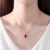 Sterling Silver 925 Necklace Women's Light Luxury Clavicle Chain Gifts for Girlfriend Ins Simple Red Agate Pendant