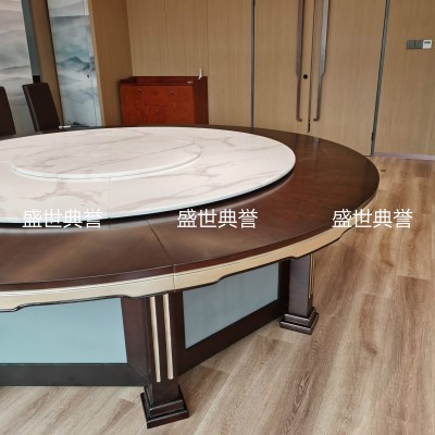 Dining Room Box Solid Wood Dining Table and Chair Hotel Solid Wood Electric Table Electric Turntable Dining Table