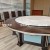 Hotel Solid Wood Dining Table and Chair Villa New Chinese Electric Table Club Solid Wood Electric Turntable Dining Table