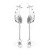 B072 Kyushu Sky City Tassel Angel Wings Stud Earrings Long Micro Inlay Rhinestones Earrings Ear Clips Earrings Jewelry