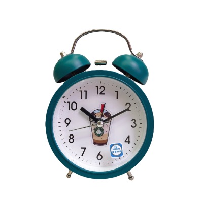 3-Inch Metal Bell Bell Alarm Clock Cartoon Cup Children's Gift Handle Mute Wake-up Bell Watch