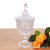 European-Style Retro Embossed Glass Candy Box High Leg Candy Box Dried Fruit Box Storage Box with Lid Home Storage Jar