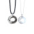 Jinyuan Original Design S925 Sterling Silver Couple Necklace Peace Buckle Clavicle Chain Creative Retro Pendant