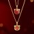 Tiger Year Natal Year Gift Red Agate Necklace for Women 2022 New Light Luxury Sweater Chain New Year Gift Christmas Gift