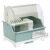 Oil-Proof Double-Layer Cupboard Storage Box Condiment Dispenser Storage Rack with Lid Dish Draining Storage Rack