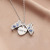 Cross-Border Wish Amazon New Women's Butterfly I Love You Heart Shape Album Box Pendant Necklace Ornament