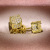 Ornament Copper Square Zircon Inlaid Hot Sale in Europe and America Gemstone Earrings Simple Hip Hop Ornament Wholesale