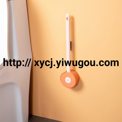 Lollipop Toilet Brush Silicone Brush Toilet Brush Punch-Free Toilet Toilet Cleaner Wall-Mounted Comprehensive Cleaning 2 Brushes