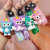 Cute Cartoon Building Blocks Linebeier Keychain Super Cute Internet Celebrity Doll Girls Bags Car Pendant Wholesale