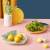 Nordic Style Peach Fruit Plate Living Room Toothpick Fruit Dried Fruit Plastic Storage Box Office Candy Snack Dish