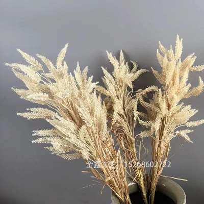 Fake Reed Large Artificial Plants Branch Plastic Wheat Ears Wedding Flowers False Foxtail Grass For Home Party Shop Deco