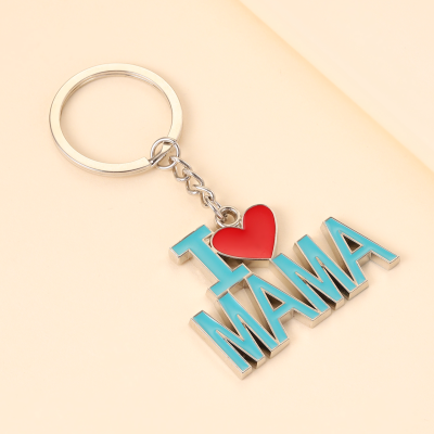 Love Mom English Letter Keychain