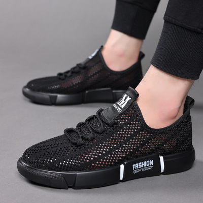 Summer Hollow Men's Shoes 2022 New Men's Sneakers Breathable Coros Shoes Slip-on Casual Shoes Mesh