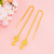 Hanging Earrings Female Long Simple Eardrops Alluvial Gold Temperament Auricular Needle Internet Celebrity Live Jewelry