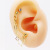 Eardrops Partysu Temperamental Pendant Electroplated Gold Eardrop Length Ear Rod Barbell Ear Clip Piercing Jewelry