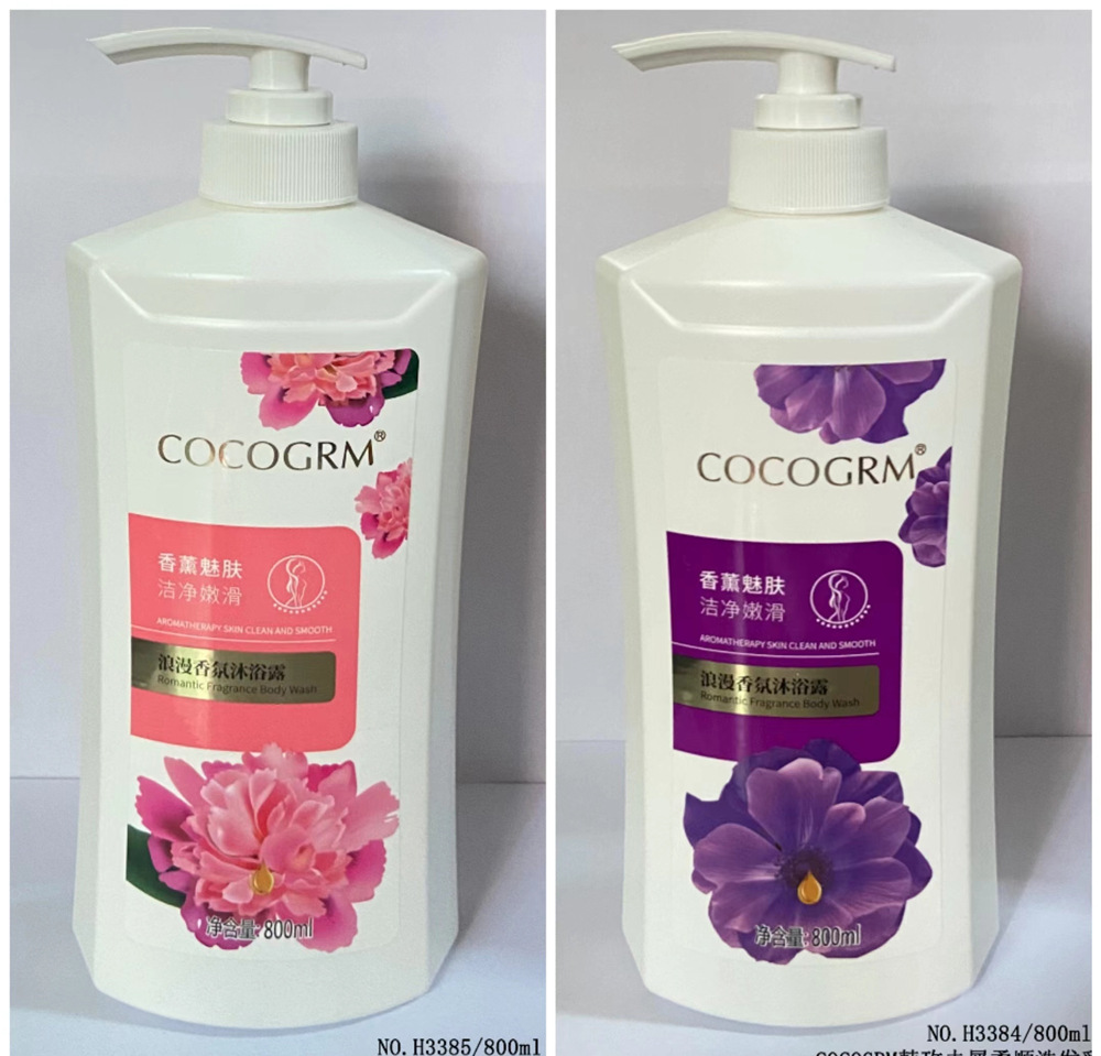 厂家日化批发 800ml浪漫香氛沐浴露 洁净嫩滑香薰COCOGRM 沐浴乳