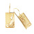 Cross-Border Hot Selling New Fashion Simple 18K Gold Pattern Hollow Square with Diamond Women's Ear Hook Ear Clip
