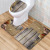 Cross-Border Flannel Bathroom Non-Slip Toilet Mat Three-Piece 3D Printed Carpet Mat