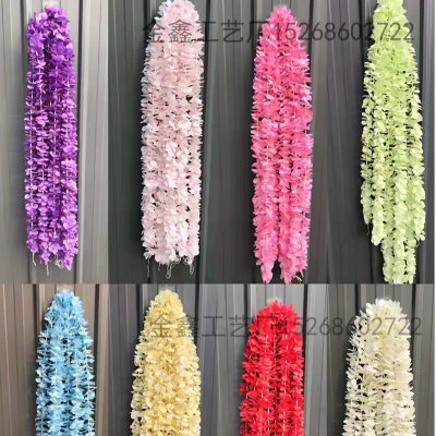 Artificial Cattleya String Wedding Decoration Hydrangea Encryption Wisteria Silk Flower Ornament Artificial Vine