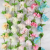  Flower Garland Artificial Flower String With Leaves Silk Sakura Cherry Blossom Ivy Vine For Home Garden Wedding Arch De