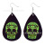 Leather Earrings Pumpkin Skull Fluorescent Green Luminous Earrings Best Seller in Europe and America Halloween Ornaments