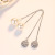 Earrings Women's Tassel Temperamental Silver Plated Ear Rings New Fashion Lotus Ear Chain Hanging Earrings Wholesale