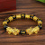 Large Vietnam Placer Gold Pi Xiu Bracelet Imitation Gold Obsidian Six Words Mantra Buddha Beads Bracelet Stall Hot Sale