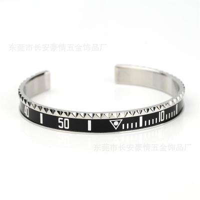 Speedometer Open Trend Titanium Steel Bracelet Men's and Women's Digital Scale Dial Water Ghost Accessories Bracelet