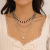 N7553 European and American Punk Hip Hop Style Chain Necklace Necklace Fashion Exaggerated Multi-Layer Chain Necklace