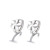 Korean Fashion Silver Plated Ornament Snowflake Glossy Single Row Double Row Harp Movement Goldfish Ornament Wholesale