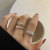 Silver Index Finger Ring Female Fashion Personality Ins Special-Interest Design Chain Stitching Geometric Ring Bracelet