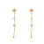 Sterling Silver Needle South Korea Dongdaemun Pearl Tassel Eight Awn Star Earrings Opal Earrings Female Long Earrings