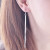 Women's Elegant Silver-Plated Sterling Silver Super Fairy Earrings Long Face Slimming Earrings Elegant Ear Chain