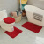 European-Style Bathroom Toilet Three-Piece Carpet Toilet Bathroom Non-Slip Floor Mat Absorbent Solid Color Microfiber U