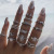 Border Vintage Ring Set Bohemian Style Diamond Set Water Drop Geometry Women Rhinestone Little Finger Ring Hand Jewelry