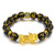 Large Vietnam Placer Gold Pi Xiu Bracelet Imitation Gold Obsidian Six Words Mantra Buddha Beads Bracelet Stall Hot Sale