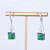 Hot Sale Simulation Emerald Yukin Earrings Luxury Fashion All-Match Stud Earrings Ear Rings One Piece Dropshipping