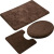 European-Style Bathroom Toilet Three-Piece Carpet Toilet Bathroom Non-Slip Floor Mat Absorbent Solid Color Microfiber U