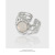 Agate Special Interest Light Luxury High-Grade Temperament Personality Female Versatile Design Open Adjustable Ring