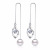 Korean Tassel Pearl Eardrops Long High Profile Temperament Wild Ear Chain Twist Water Drop Hanging Earrings Women