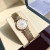 Langjia Couple Watch La Grande Ultra-Thin Quartz Fritillary Watch Fashion Casual TikTok Hot Sale