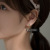 Silver Retro Style Lvzuan Ear Clip Female Korean Style Compact Temperamental Personality Square Diamond Ear Ring G6883