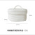 Cotton Braided Storage Box Solid Color Oval Desktop Finishing Box Cosmetics with Lid Storage Basket