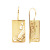Cross-Border Hot Selling New Fashion Simple 18K Gold Pattern Hollow Square with Diamond Women's Ear Hook Ear Clip