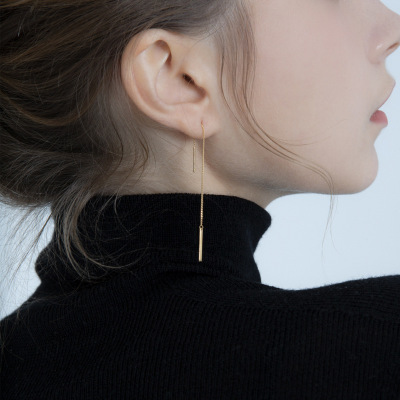 Ear Chain Women's Elegant High-Grade Delicate Earrings Long Earrings Women's Elegant Design Hanging Earrings Tassel
